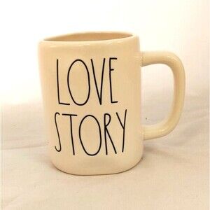 RAE DUNN Disney Princess LOVE STORY Double Sided Mug Belle NEW